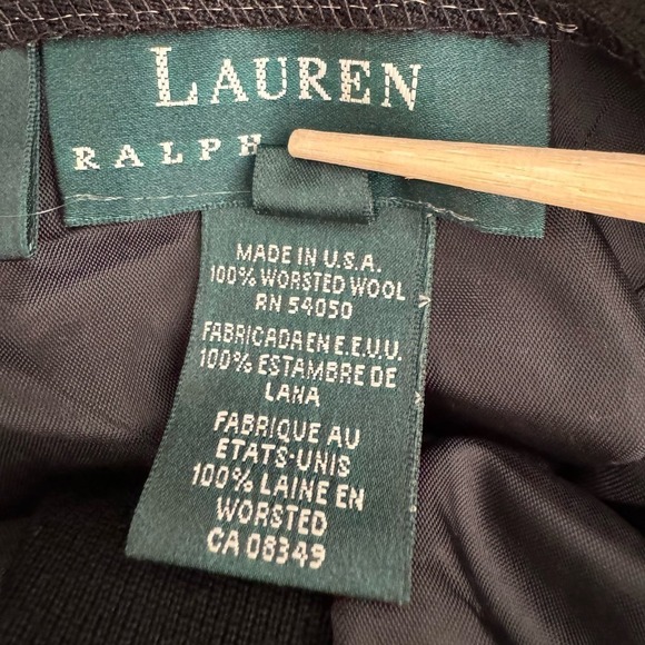 Vintage Lauren Ralph Lauren Straight Leg Wool Trousers Pants Size 12 - Picture 5 of 5
